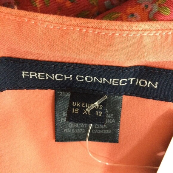 French Connection Womens Whisper Light Sweetheart Mini Dress Coral Size 12 NWT - Picture 6 of 8